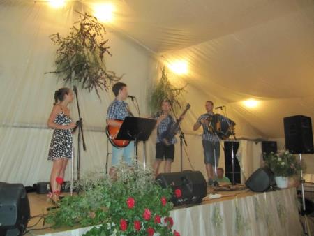 Sprejem udeležencev XII. mednarodnega spusta murskih ladij -Mura 2014, na Gibini 17